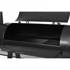 Grătar cu cărbune Hecht Sentinel Max cu afumător, 2 camere, termometru, 104x40 cm + 48x40 cm - Img 8