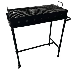 Gratar metalic pentru gradina, Vivatechnix Traditional, picioare detasabile, 80x40x95 cm - Img 1