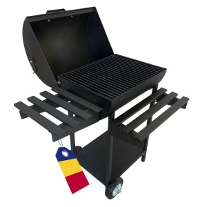 Gratar pe carbuni Vivatechnix VMD-1031, cu capac, 92x60x100cm, portabil, negru - Img 2