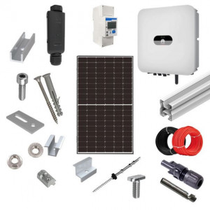 KKit fotovoltaic 3.28 kW on-grid, panouri Longi, invertor monofazat Huawei, tigla metalica - Img 3