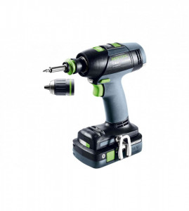 Masina de gaurit si insurubat cu acumulatori T 18+3 HPC 4.0 I-PLUS cu 2 acumulatori,incarcator, ORGANIZER EDITION, Festool - Img 3