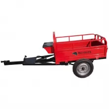 Remorca motocultor BISONTE Agro Garden BTA-500R capacitate 500 kg, dimensiuni 1.250 x 800 x 500 mm - Img 2