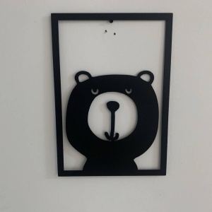Set 4 decoratiuni tablouri Krodesign KRO-1039 Animals, negru - Img 4