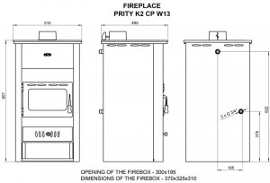 Soba de incalzire PRITY K2 CP W13, 18 kW - Img 3
