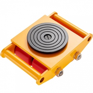 Transportor pivotant Dolly, capacitate 6 Tone, rotatie 360 grade, Otel, roti poliuretan - Img 1