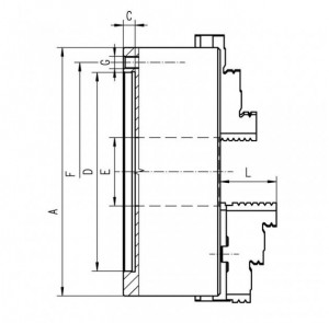 Universal pentru strung cu 3 bacuri TIP 3504, 500 mm, Bison - Img 2