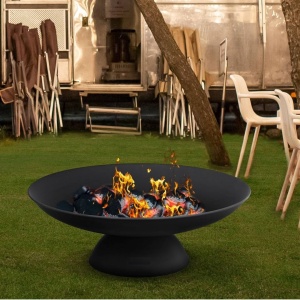 Vatra foc pentru terasa, camping, Vivatechnix Fonta, Diametru 760 mm, Negru, Inaltime 28 cm - Img 4