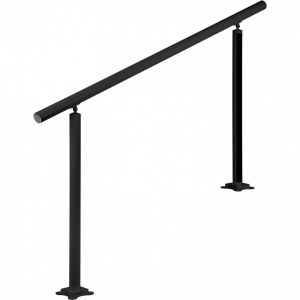 Balustrada aluminiu, max 5 trepte Vivatechnix Negru Mat, Inaltime 91 cm, lungime 152.8 cm, pozitii reglabile - Img 1