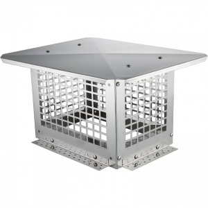 Capac terminal patrat pentru cos de fum, Vivatechnix Inox, 332 x 229 mm - Img 1