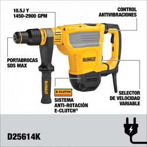 Ciocan rotopercutor D25614K SDS-Max 45 mm , 7.8kg - Img 4