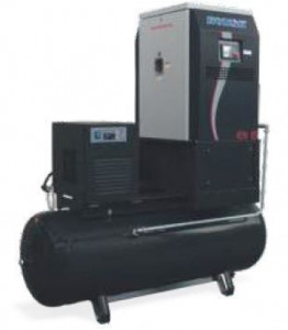 Compresor electric, 270 L, Rotair EN 07a, trifazat cu surub, versiune formata din Compresor + Rezervor 270 l + Uscator aer, 7.5 kW - Img 1