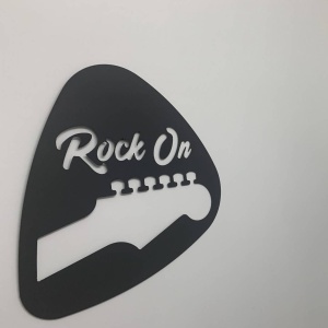 Decoratiune perete Krodesign Rock On, diametru 60 cm, negru - Img 2