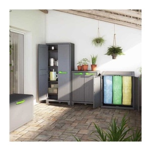 Dulap 4 polite graphite Keter High Moby 80x44x182 cm - Img 2