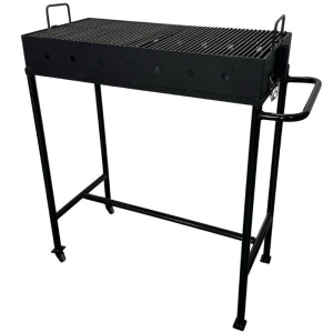Gratar metalic pentru gradina, Vivatechnix Traditional, picioare detasabile, 80x40x95 cm - Img 3