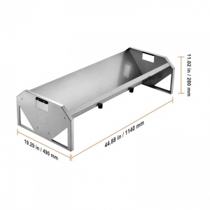 Hranitoare tip jgheab pentru oi si capre, 85 l, Otel galvanizat, 1140 x 490 x 280 mm, Waterproof - Img 4