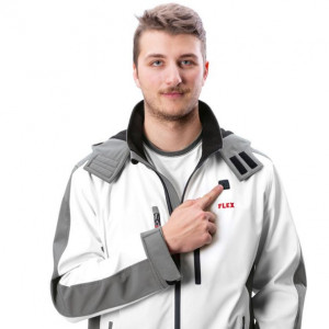 Jacheta incalzita electric Flex 511919, TJ White 10.8/18.0 S Men, compatibila cu acumulatori Li-Ion 10.8 si 18 V, pentru barbati, marime S - Img 3