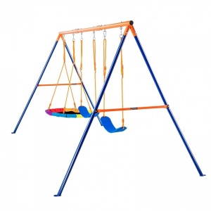 Leagan pentru copii, 3 in 1, cadru otel A, max 272 kg, demontabil, 1651H x 3048 x 1829 mm - Img 2