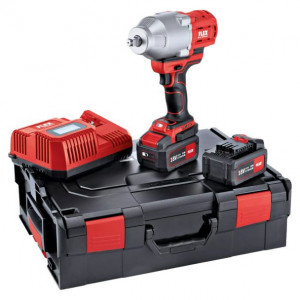 Masina de insurubat cu impact Flex IW 1/2" 950 18.0-EC 5.0/Set, patrat 1/2", cuplu maxim 950 Nm, cu 2 acumulatori 18 V / 5.0 Ah si incarcator in valiza L-BOXX® - Img 1