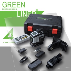 Nivela laser cu linii Green Liner 4D, Diatech, verde, raza de masurare: 0 - 20 m, cu acumulator si incarcator, in valiza - Img 2
