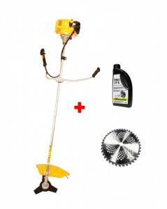 Pachet ProGARDEN MC24P Motocoasa de umar 2.4CP, benzina 2t, 52cmc + CADOU disc vidia si ulei - Img 3