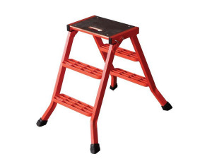 Scara dubla pliabila LESCABO din aluminiu, 2 tronsoane H 70 cm - Img 1