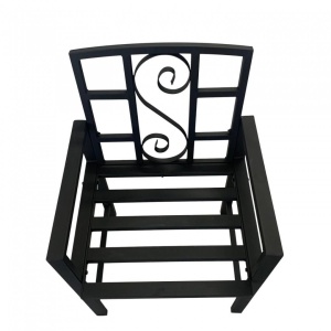 Scaun metalic pentru gradina Vivatechnix VMD-1047, dimensiuni 53x50x83 mm, negru - Img 3