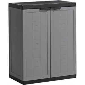 Set 2 Dulapuri Scund Si Inalt Gri/Negru Keter Jolly R16 136X39X166 - Img 2