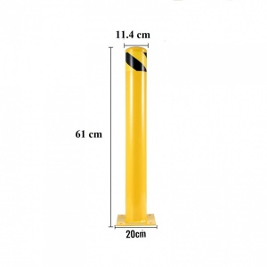 Stalp de siguranta, delimitare, avertizare, Vivatechnix Otel, Galben / Negru, Inaltime 61 cm - Img 2