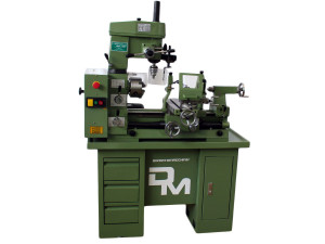 Strung combinat cu freză MASTER 500 3L de Damatomacchine, Masina pentru prelucrarea metalului robusta si precisa, avans automat, filetare cat si frezare, 750 w monofazat - Img 1