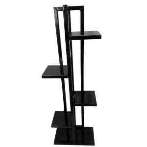 Suport pentru flori Vivatechnix VMD-1072, Negru, 40x20x118 cm, 6 polite - Img 1
