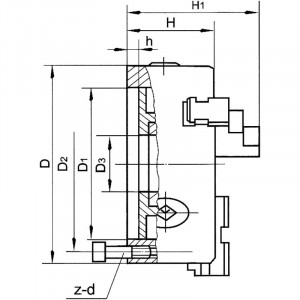 Universal autocentrant cu 3 Bacuri reversibile, M005/400, Fervi - Img 2