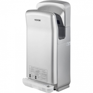 Uscator de maini vertical Profesional, Argintiu, 2000 W, 100 m/s, timp uscare 8-10 s, ABS, 290 x 220 x 685 mm - Img 4