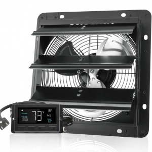 Ventilator evacuare pentru spatii comerciale, sere, depozite, Metal, 18 W, 1400 m³/h, diametru 254 mm, 60 dB, Programator - Img 3