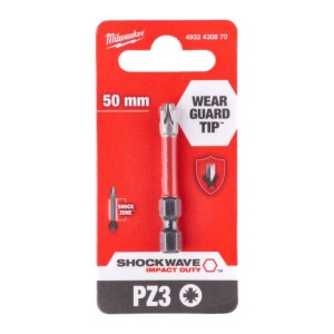 Bit de impact, Shockwave Impact Duty™, PZ3x50mm, prindere 1/4 HEX C63, MILWAUKEE® - Img 2