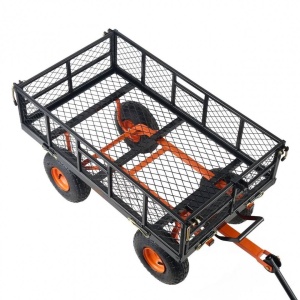 Carucior basculabil, 4 x roti, Capacitate 370 kg, Vivatechnix, Panouri detasabile, 1870x535x520mm - Img 4