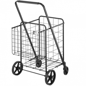 Carucior de cumparaturi pliabil, Vivatechnix, otel, 645x622x1045 mm, max 50 kg - Img 4