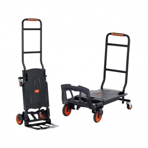 Carucior marfa 2 in 1, Capacitate max 136 kg, Greutate 8.8 Kg, Aluminiu, Pliabil, Negru - Img 4