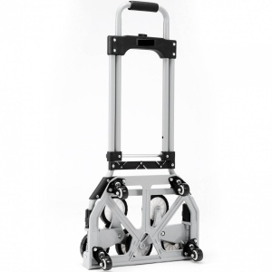 Carucior pentru urcat scarile, Vivatechnix 10 roti, pliabil, Capacitate 100 kg, Greutate 4.5 Kg, Aluminiu - Img 4