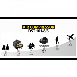 COMPRESOR SILENT 6L STANLEY FTM 160L/M 59DB - Img 3