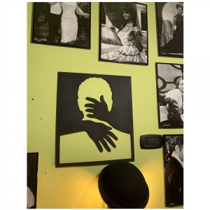 Decoratiune perete Krodesign Man Silhouette, lungime 50x43 cm, negru - Img 4