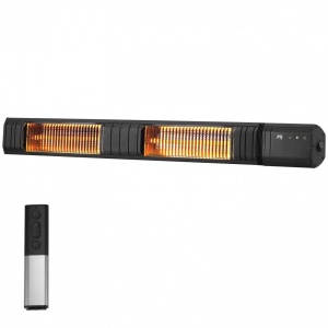 Incalzitor cu infrarosu de perete 333-3000W, Telecomanda, 9 trepte, Temporizator, IP65, Aluminiu, 1020x100x60 mm - Img 1