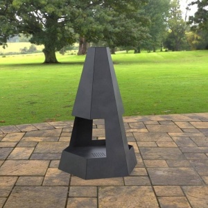 Incalzitor pentru terasa/gradina, Pyramid Hexagon Double KRO-1079, Otel, Negru, 1200x700x813 mm, grosime 3 mm - Img 2