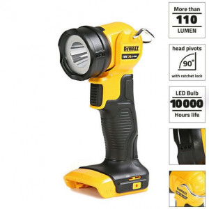 Lanterna LED pivotanta Dewalt DCL040, 110 lumeni, compatibila cu acumulatori Li-Ion 18 V - Img 3