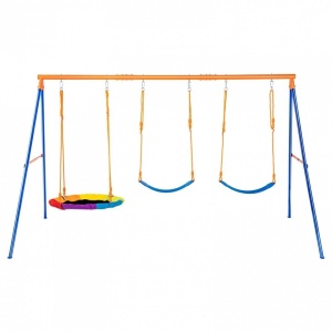 Leagan pentru copii, 3 in 1, cadru otel A, max 272 kg, demontabil, 1651H x 3048 x 1829 mm - Img 3