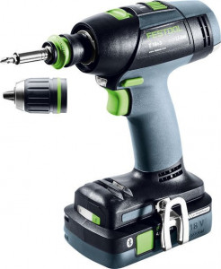 Masini de gaurit si insurubat cu acumulatori T 18+3 HPC 4,0 I-Plus, Festool - Img 1