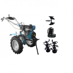 Motocultor DKD HS1100D 16CP Benzina + freze + roti metalice + plug reversibil - Img 7