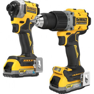 Set combo 2 scule DeWalt DCK2050E2T, cu masina de gaurit DCD805, masina de insurubat cu impact DCF850, 2 acumulatori POWERSTACK 18V / 1.7Ah, incarcator, TSTAK - Img 2