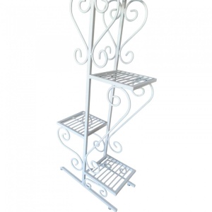 Suport pentru flori Vivatechnix VMD-1064, Alb, 50x22x105 cm, picioare reglabile - Img 3