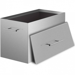 Vas pentru sterilizare conserve, 520.7 x 292.1 x 330.2 mm, 2 x niveluri, Inox alimentar, Capac - Img 2