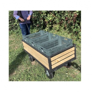 Carucior de gradina Vivatechnix VMD-1012, roti gonflabile, 1380x650 x600 mm, max 300Kg, fara ladite - Img 2